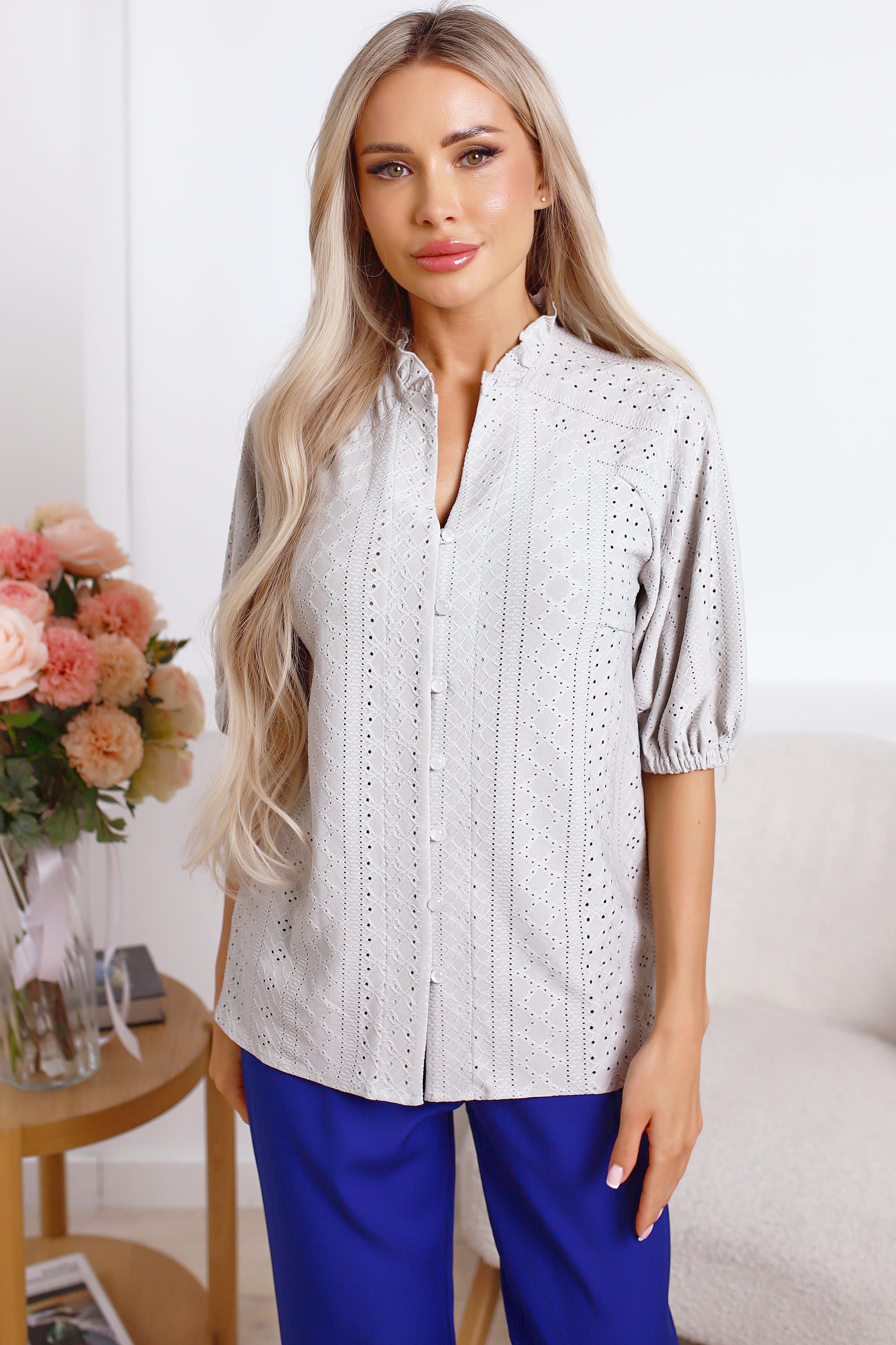 Блуза Люция (серая) Б15327-45М