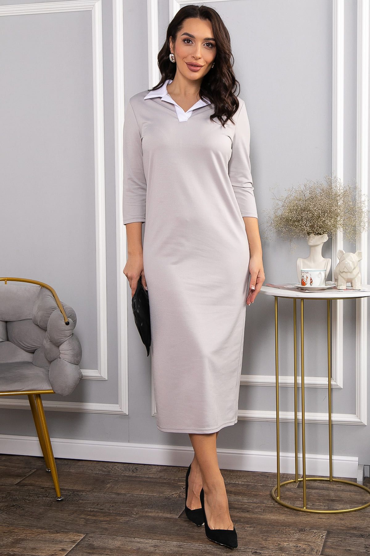 Платье Индиана (серое) П14612-10М