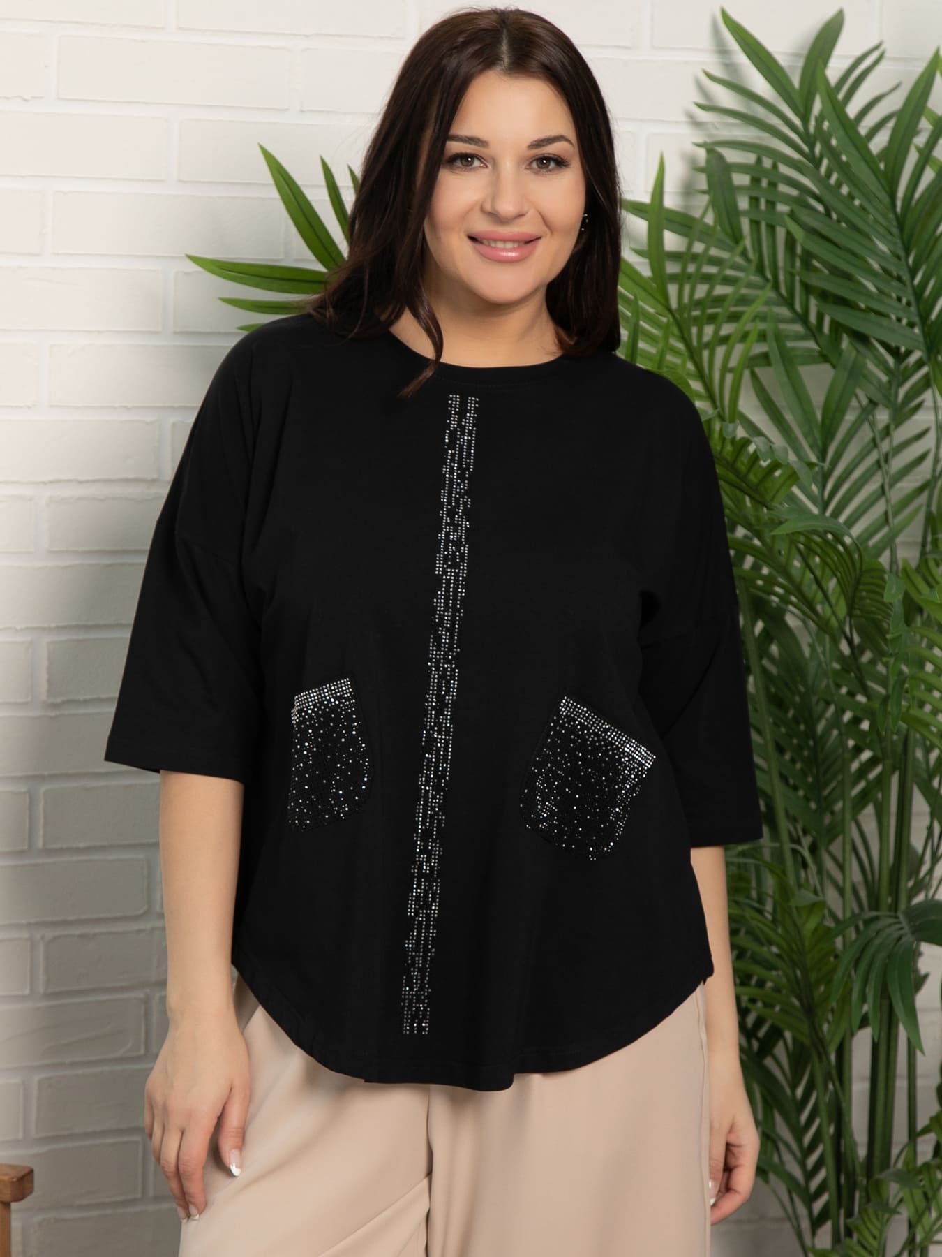 Блуза Магнит (черная) Б15442-24М