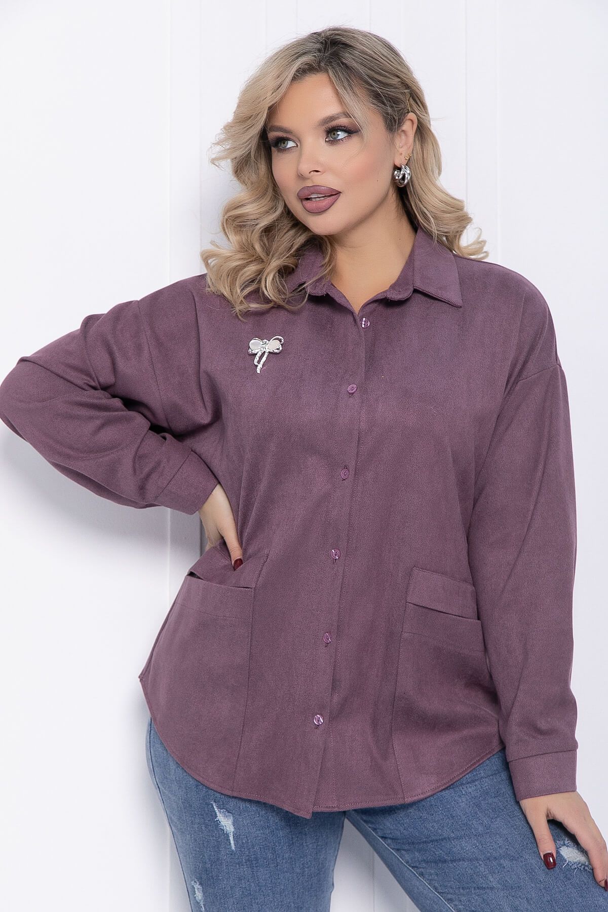 Рубашка Милолика  (сливовый) Б15440-18М