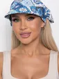 Косынка с козырьком на резинке (мозаика/голубая) ККР02
