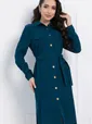Платье-рубашка В большом городе (сине-зеленое) П12798М