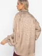 Рубашка атласная Все мысли о тебе (бежевая) Б15352-7М