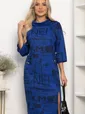 Платье трикотажное Конфетти (синее) П14294-18М