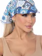 Косынка с козырьком (мозаика/голубая) КК46
