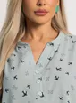 Блуза Онисия (зеленая/ласточки) Б15954-18М