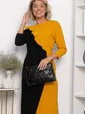 Платье Эванесса (черно-желтое) П12748-35М