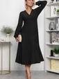 Платье трикотажное Эхо лета (черное) П14366-1М