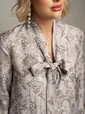 Рубашка с бантом Рузанна (серая) Б15117-10М