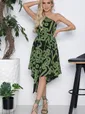 Платье Лабиринт любви (черно-зеленое) П10645