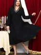 Платье трикотажное Эхо лета (черное) П14366-1М