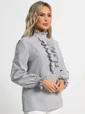 Блуза Санти (бело-серая) Б15622-54М