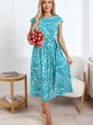 Платье Ольга (зелено-белое) П15886-45М