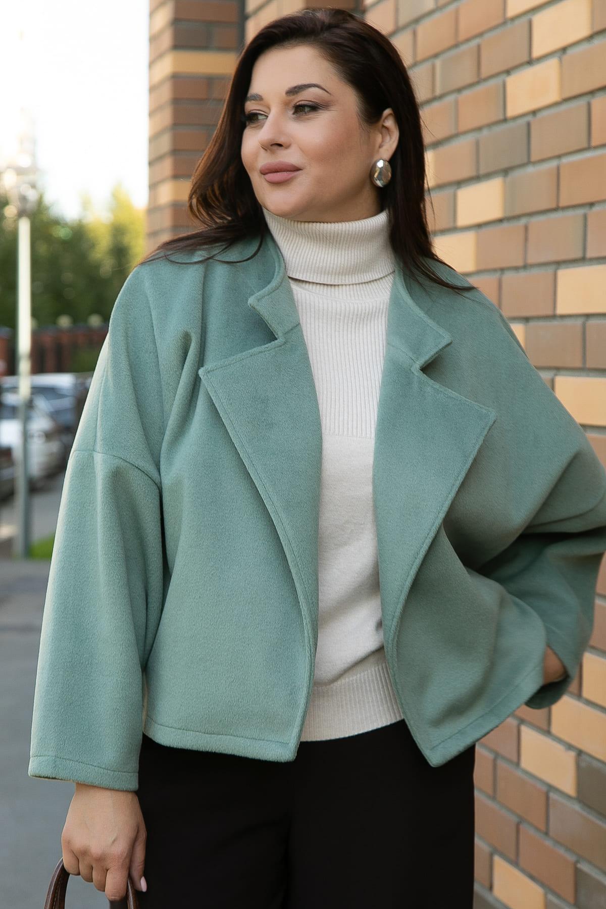 Пальто укороченное Хайт (фисташка) Б14339-7М