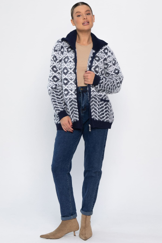 Свитер на молнии Сканди НЬЮ (синий) Б14402-20М