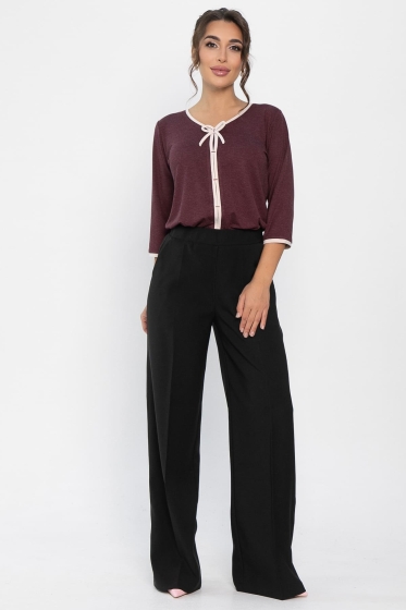 Брюки на резинке Лавриона (черные) Б14262-18М