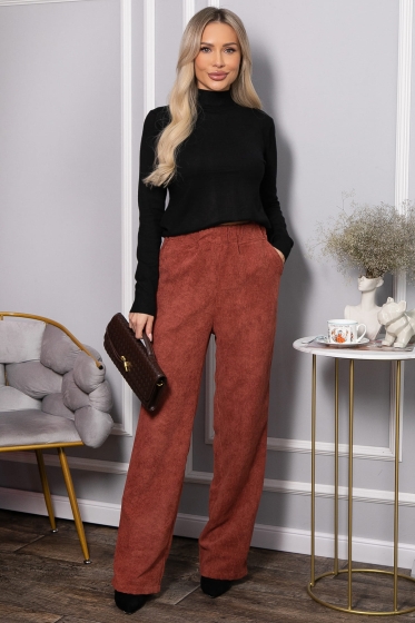 Брюки вельветовые Динара (коричневые) Б14630-39М