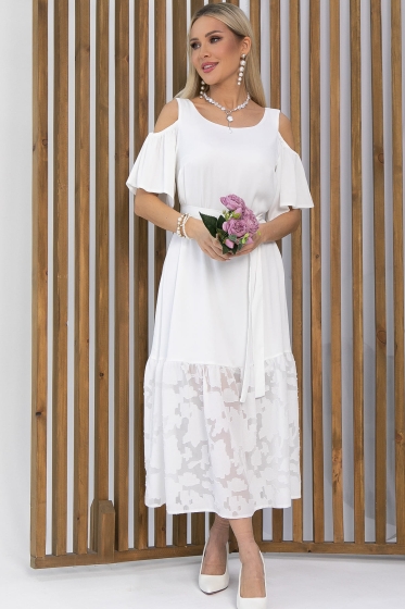 Платье Разбивая сердца (белое) П13350-7М