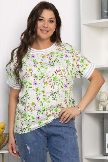 Блуза Лаванда (молочная) Б13818-1М