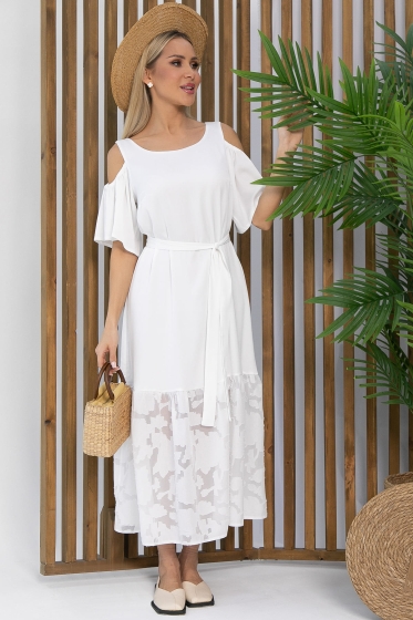 Платье Разбивая сердца (белое) П13350-7М