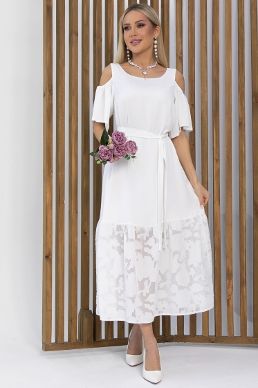 Платье Разбивая сердца (белое) П13350-7М